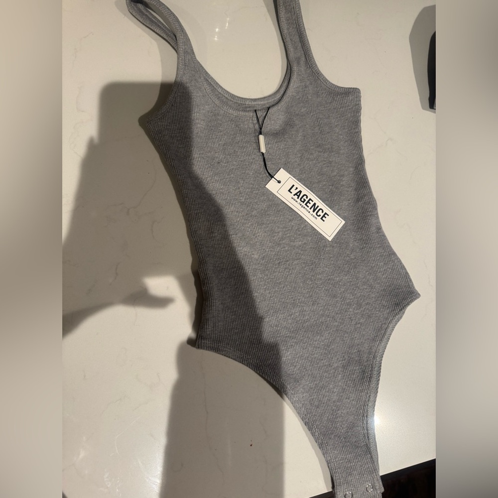 L’AGENCE Grey Bodysuit